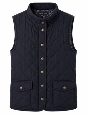 British Khaki Navy Quilted Sleeveless Vest